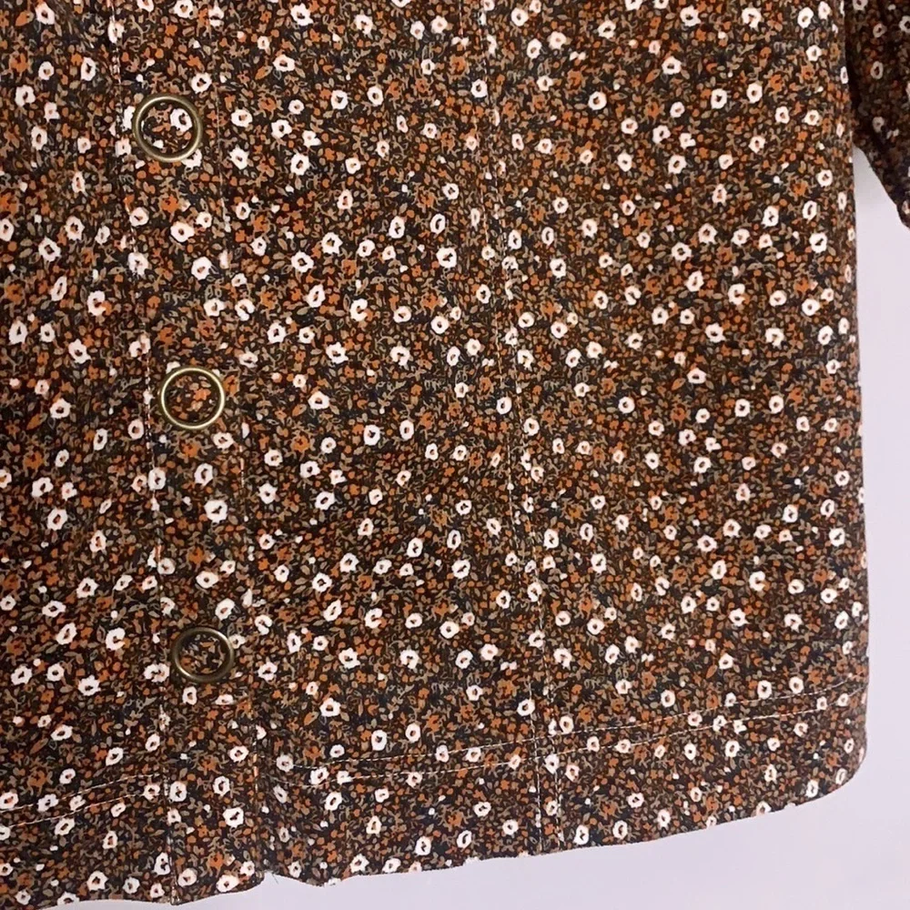 REVOLVE x FREE PEOPLE Call Me Cord Long puff Sleeve Snap front Mini new